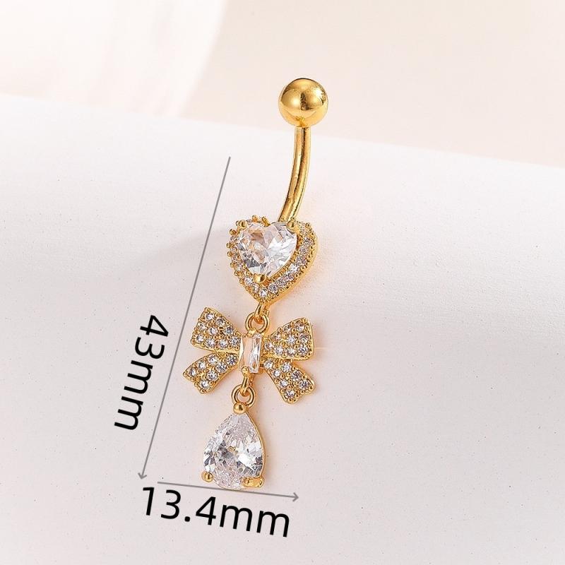 Fashion Zircon Butterfly Belly Button Rings Shiny Crystal Bow Navel Piercing For Women Girls Sexy Belly Ring Beach Jewelry Gifts