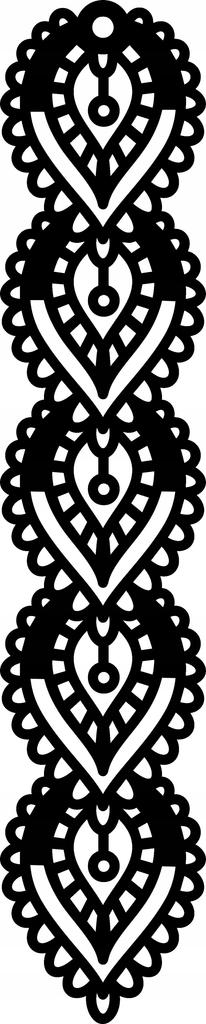 A8 Pendant, openwork decoration, brown, 18x90