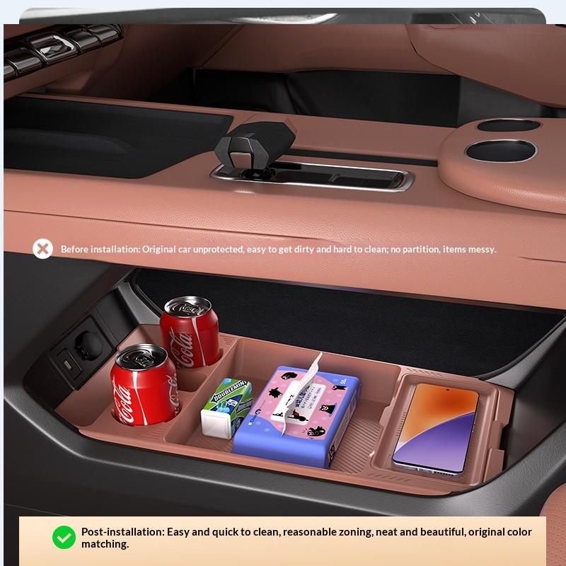 Suitable for Changan Uni-z Center Control Storage Box Armrest Box Lower Storage Storage Pad Car Interior Restoration Accessories