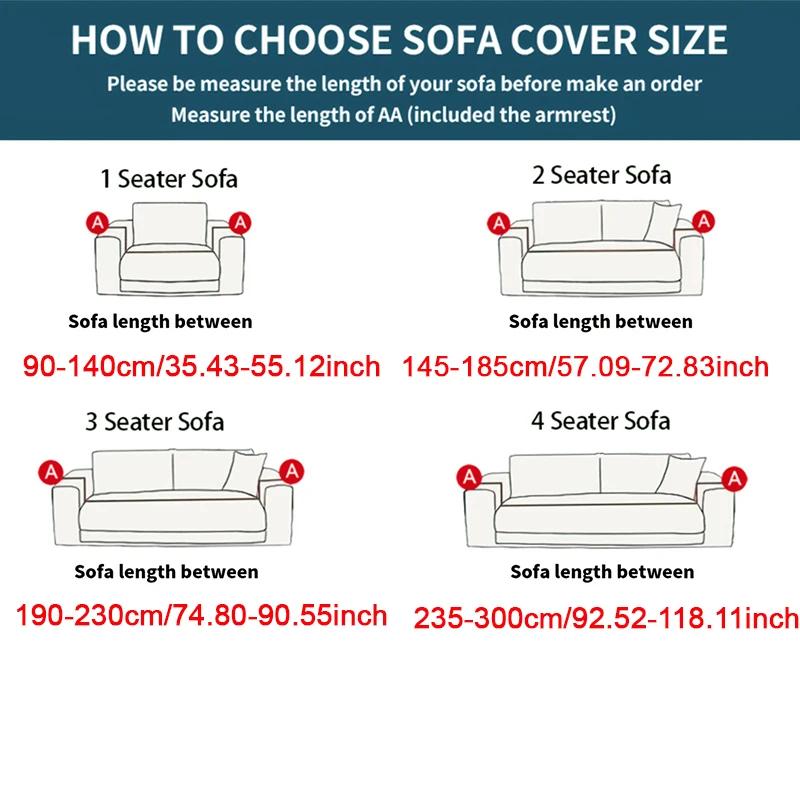Geometric Pattern Stretch Sofa Cover,Thickened Solid Color Jacquard All-in-one Protective Cover,Elegant and Comfortable Design