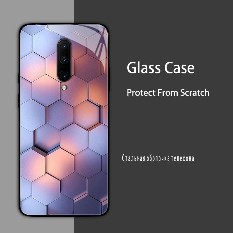 For Oneplus 7 Pro Case Cover Tempered Glass Case Hard Shockproof Coque Bumper For One Plus 7T Pro 7 T Protect Case oneplus7T