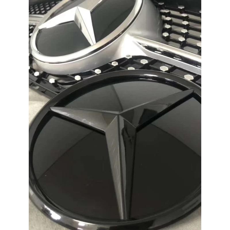 For Mercedes Benz W205 W212 W213 W204 ML W166 CLA C117 A W176 W177 C W204 E GLK X204 GLA GLC GLE GLS Grillmerke flatt speil foran