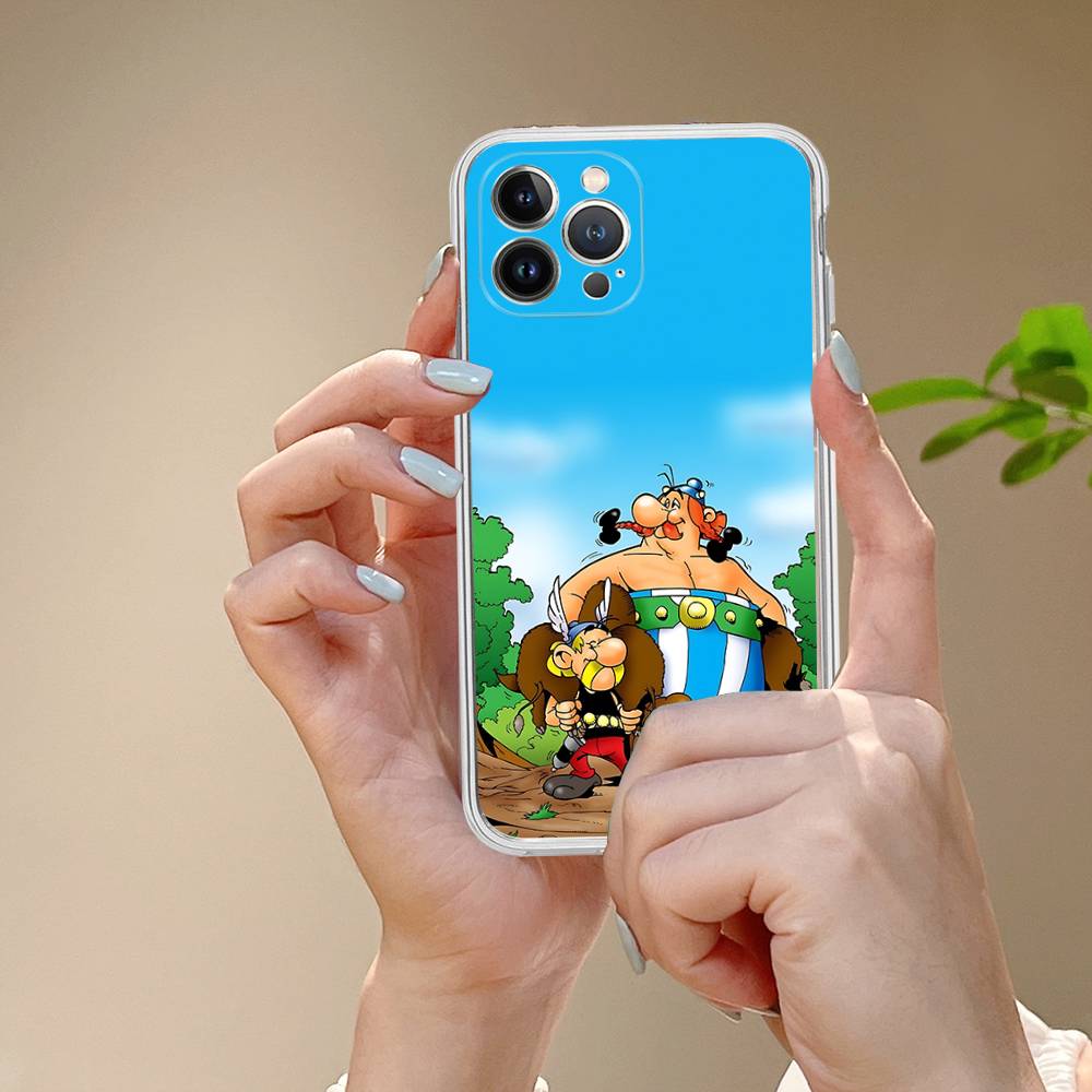 A-Asterix Et O-Obelix M-Manga Transparent TPU Phone Case For IPhone 17 11 12 13 14 15 16 Pro Max 16 Plus Cover