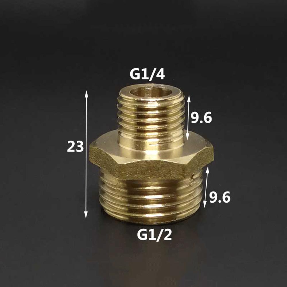 Brass Pipe Hex Nipple Fitting Quick Coupler Adapter 1/8 1/4 3/8 1/2 BSP Male To Male Thread Reducer Water Oil Gas Connector