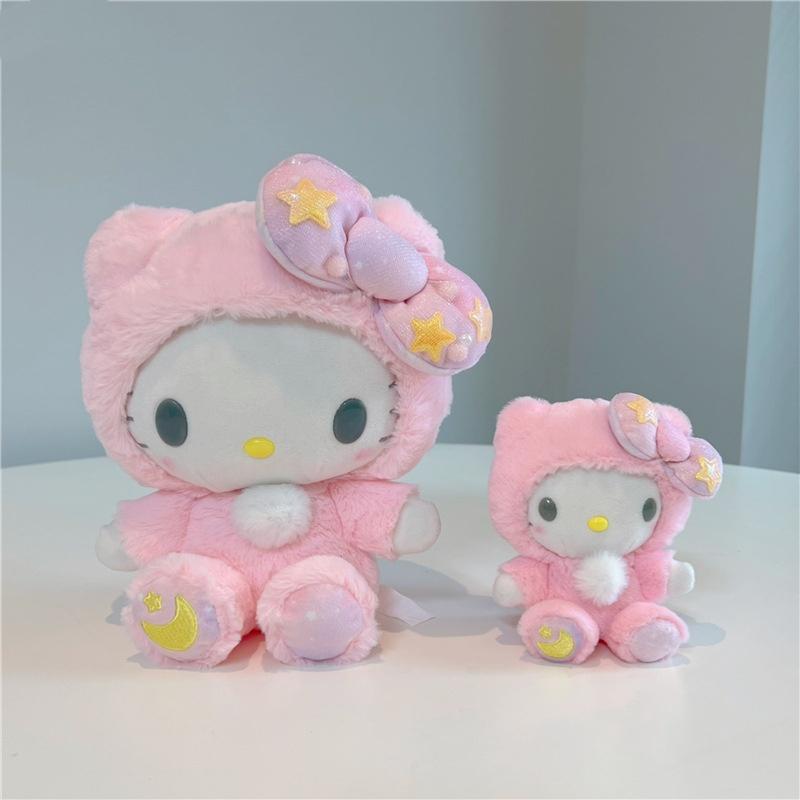 Cute Star Moon Kuromi Melody Hellokitty Stuffed Toy Plushier Soft Throw Pillow Plush Dolls Girlfriend Birthday Children's Gift