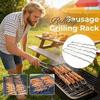 Hot Dog Holders for Grilling, BBQ Sausage Roller Rack, Hot Dog Roller Sausage Roller Rack, Sausage Roll Rack Stainless Steel BBQ Hot Dog Rack