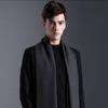 Classic Solid Simple Bussiness Scarf Men Windproof  Warm Luxury Brand Scarves Male Wool Blend Thickened Muffler Fall Winter Gent