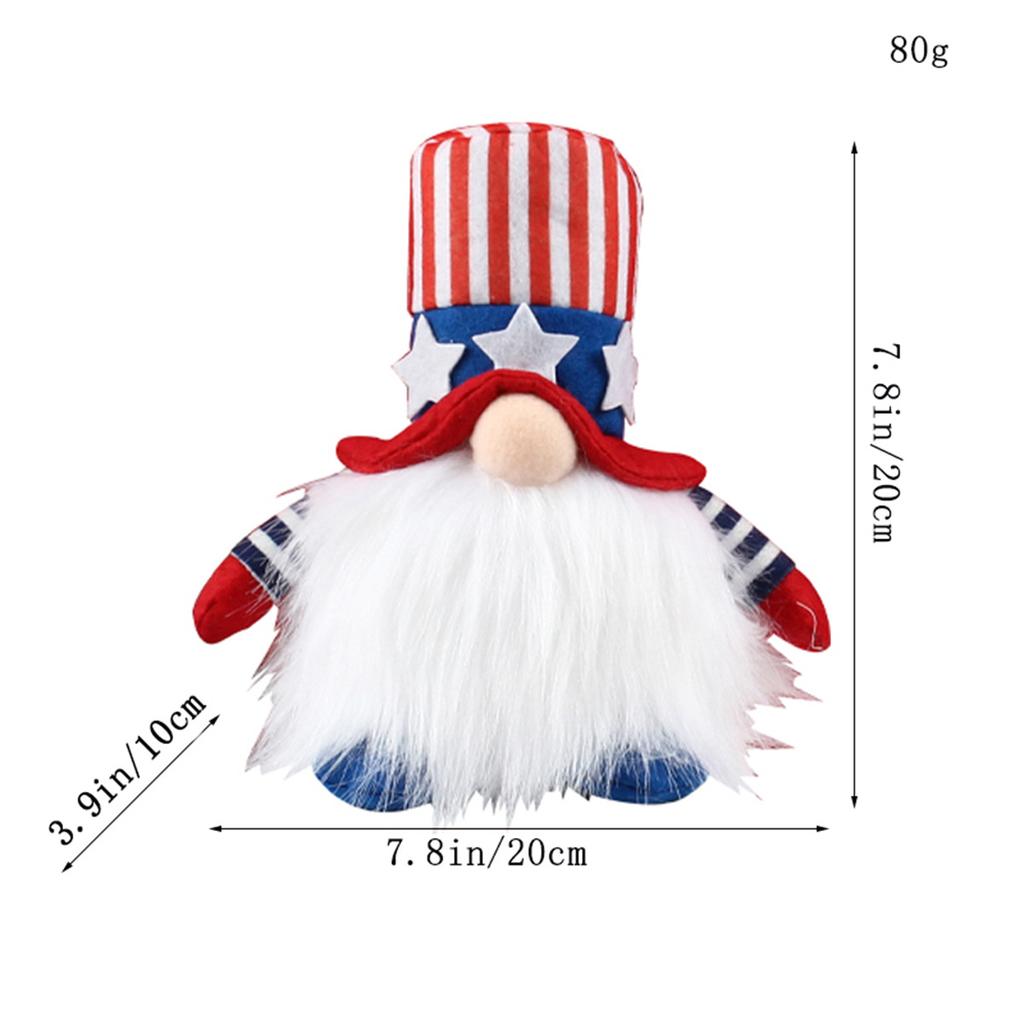 Independence Day Doll Set Collection Holiday Faceless Elderly Decorations Glow Gnome Doll Goblin Ornaments