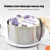 Stainless Steel 6-8Cm Adjustable Telescopic Mousse Ring Circle Mold Rustproof With Scale Round Cake Rings Reusable Baking Tool