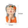 Flower Pot Sculpture Fresh Unique Bust Vase with Hole for Home Decor Outdoor