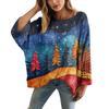 XY-LK01-Pullover hollow blouse 3D printed sweater spring and summer new