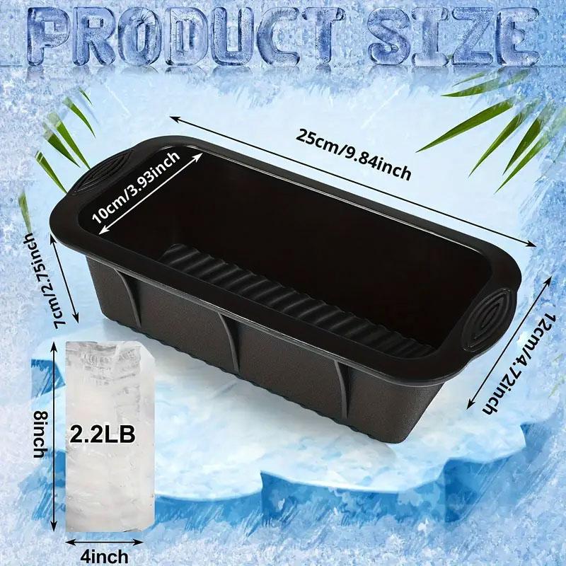 Extra velké formy na ledové kostky, 4ks Velké formy na výrobu ledových kostek Ledové cihly, opakovaně použitelný silikonový zásobník na velké kostky ledu