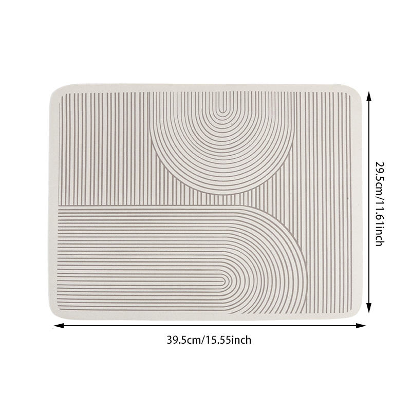 Kitchen Countertop Simple Dish Drying Mat Non-slip Aesthetic Absorbent Drainer Mat Ideal Kitchen Accessories