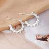 Simple Geometric C Shaped Hoop Earrings For Women Vintage Stainless Steel Gold Silver Color Punk Party Jewelry