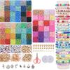 Polymer Clay Bead DIY Bracelet Kit - Beading Materials & Accessories Set