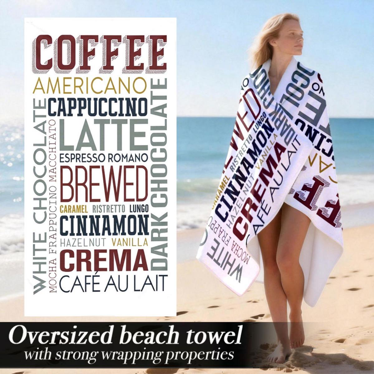 

Extra Large Luxury Oversized Beach Towel | Soft Plush Absorbent Microfiber With Strong Wrapping Properties, Vintage, Polyester, W40*H60(CM)