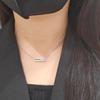 Time Has Come and Gone, Diamond-encrusted Three-diamond Necklace, Female Paperclip Removable 18k Niche High-end Clavicle Chain 2026