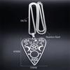 Witch Divination Ouija Board Necklace Stainless Steel Magic Planchette Triple Moon Goddess Necklaces Gothic Gift Jewelry colar