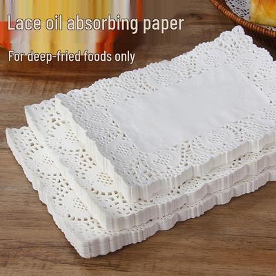 Obdélníková krajková papírová podložka: Odsávací papír do kuchyně, na pečení a svačiny