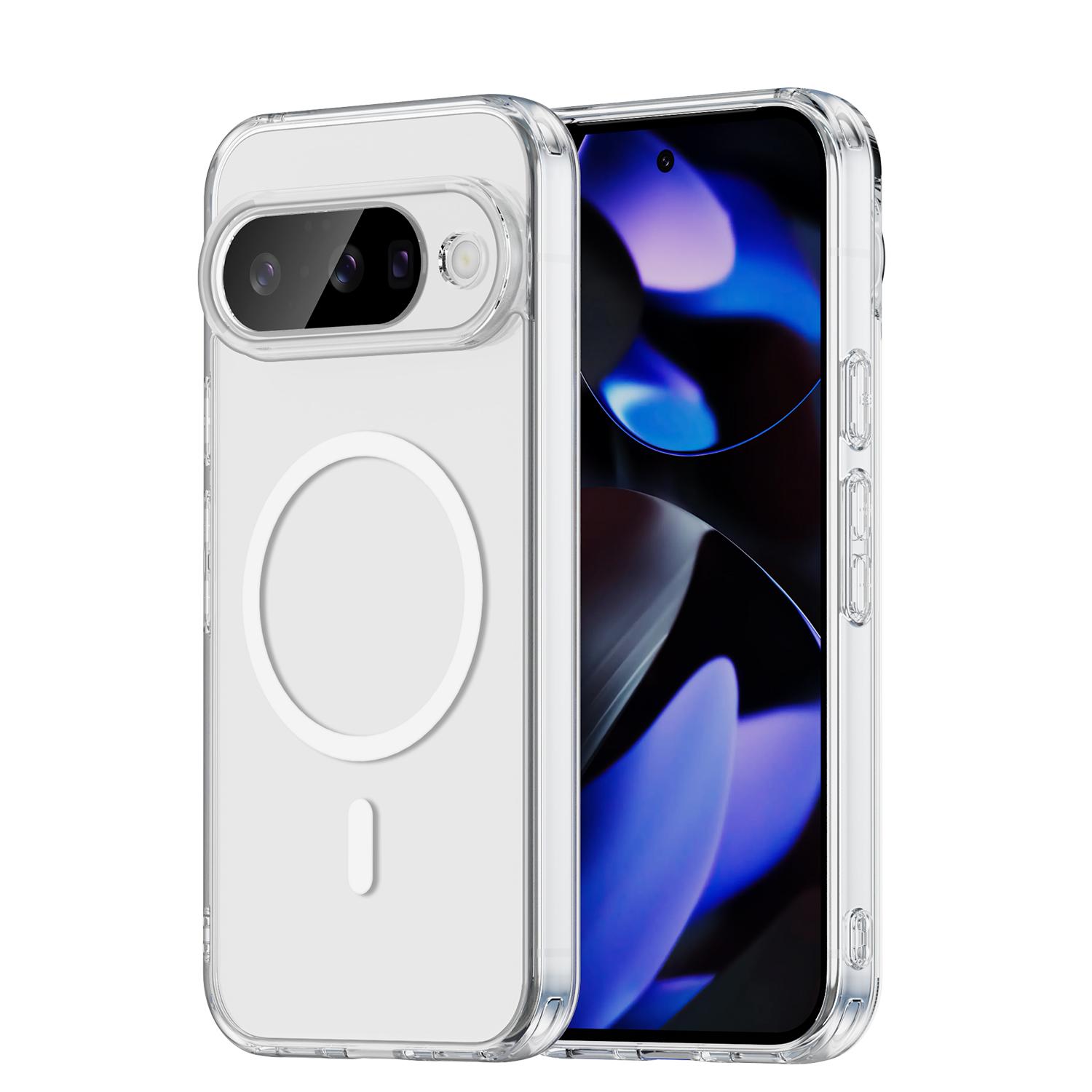 For Google Pixel 10 Phone Case, Magnetic Shockproof Transparent Cover for Google Pixel 10 белый