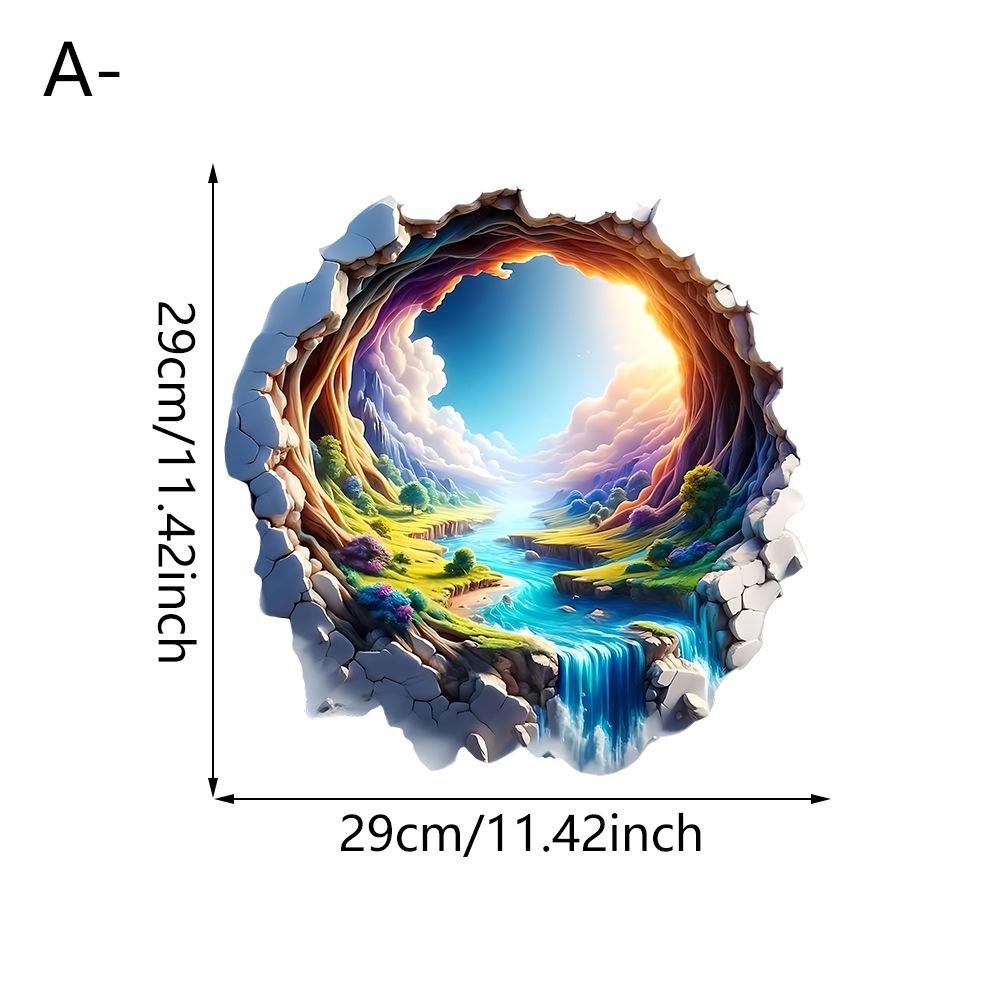 Living Room Porch Artistic Conception Landscape Bathroom Doors Windows Self-pasted Sticker