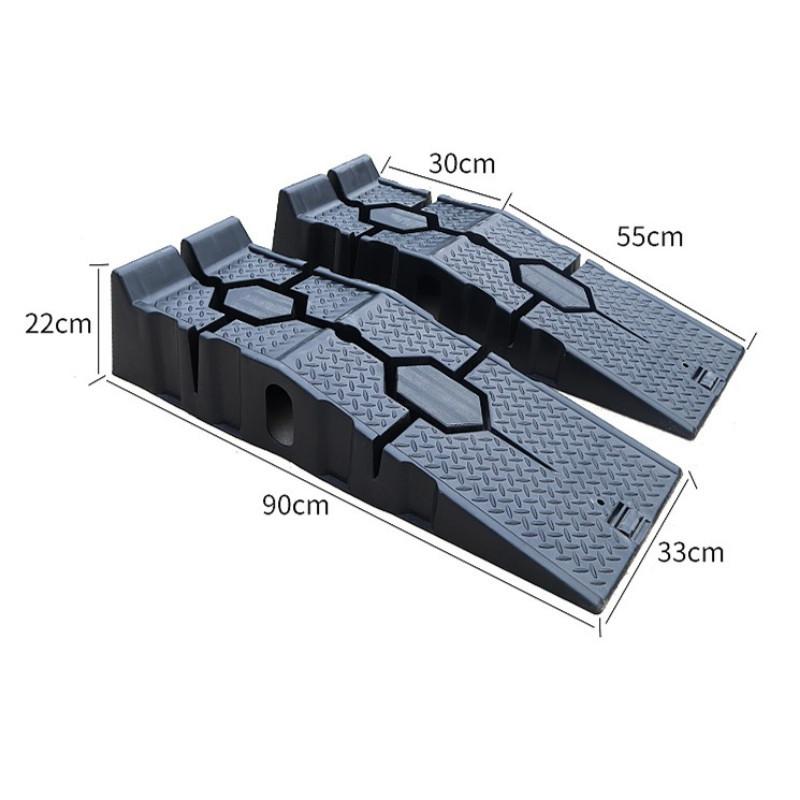 Plastic Threshold Ramp Set Heavy Duty Car Maintenance Ramp Portable Durable Anti Slip Vehicle Bracket Repair Tool 90*33*22cm