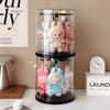 Rotating Clear Acrylic Doll Keychain Storage Box Accessory Organizer