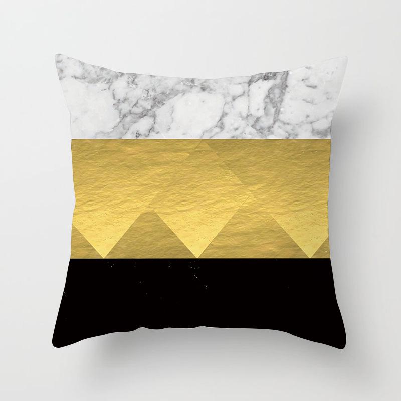 Home Products New Black Geometric Sofa Pillow Cushion Cover Digital Printing Office Cushion Cover