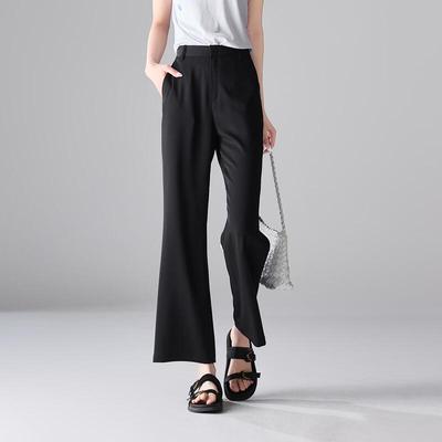 SOFSIL Women's High-Waist Flared Cropped Casual Pants