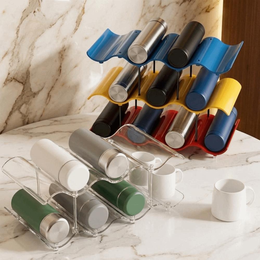 Étagère de Rangement pour Tasses à 2/3/4 Niveaux Étagère de Rangement pour Bouteilles d'Eau Porte-Gobelets d'Eau Bar