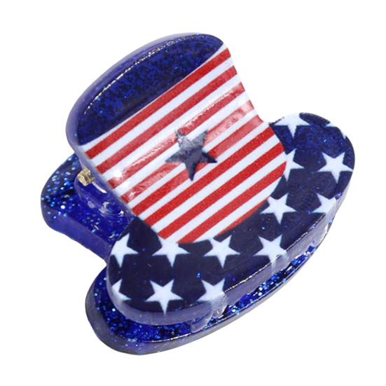 

Hair Claw Red White Blue Star Design Mini Hair Clip Independence Day Small Hair Clip Party Gatherings Patriotic Hair Accessory M