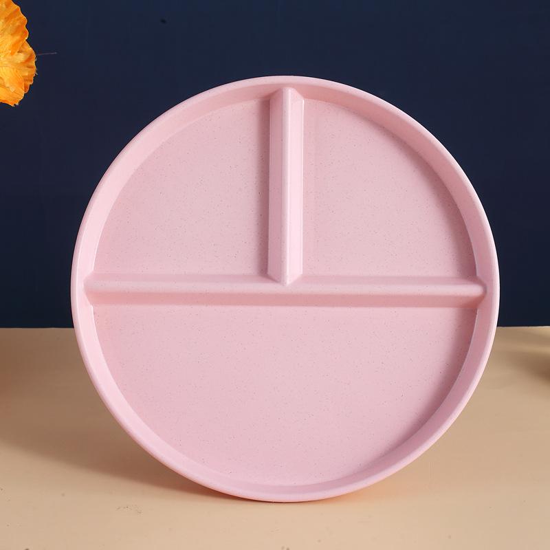 

Wheat Straw Portion Control Plate for Fitness & Fat Loss Wheat Straw Food-Grade Material
