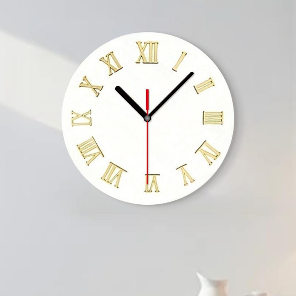 Silent Wall Clock, Creative Bedroom and Living Room, Simple Luminous Quartz Clock and Timepiece
