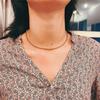 2023 Korean Style Gold Bead Titanium Steel Necklace for Women - Elegant Short Collarbone Chain