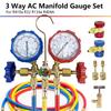 R410a 3 Way AC Diagnostic Manifold Gauge Set for Freon Charging Fits R32 R410a R-404A R-134a Refrigeration Manifold Gauge Air