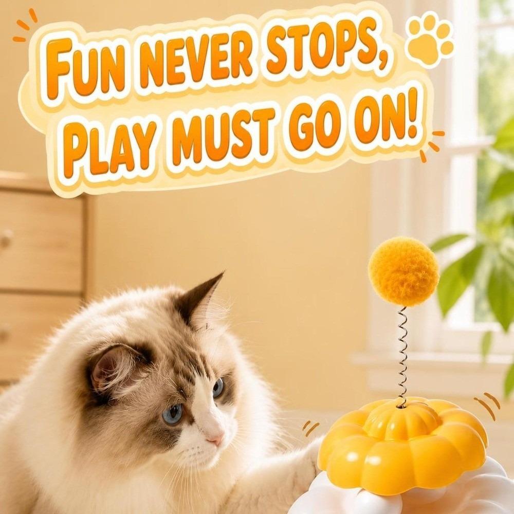 Spring Toy Interactive Cat Toy Plastic Tumbler Cat Toy Cat Turntable Toy  Boredom Relief Activity