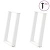 VidaXL U-Shaped Dining Table Legs, 2 Pieces, White, 50 X (72-73) Cm, Steel 4012785
