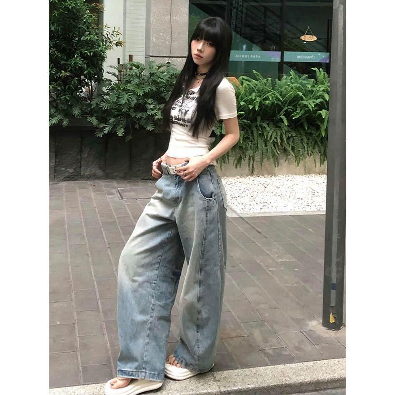 Girls Y2K Tees Short Sleeve Retro Women's T-shirts Sexy Fashion White Tops