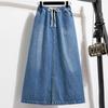 NAvAvA Women CAsuAl A Line Denim Skirt With Side Slit Ns498