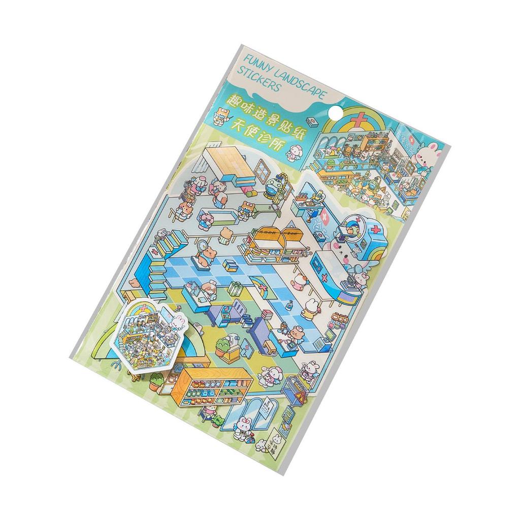 Zaomo 3D Miniature Landscaping Sticker Pack - Fun DIY Series for Students