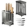Stojak na noże ze stali nierdzewnej, montowany na ścianie, organizer na sztućce z pustego drutu żelaznego, na blat kuchenny