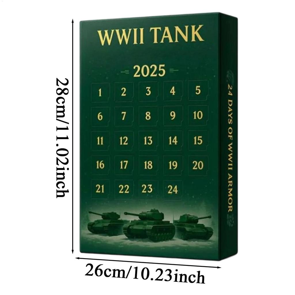 Advent Christmas Calendars 24-Day 2D Acrylic 2025 Collectible Advent Iconic Tank Ornament Calendar For Wall Window Door Tree
