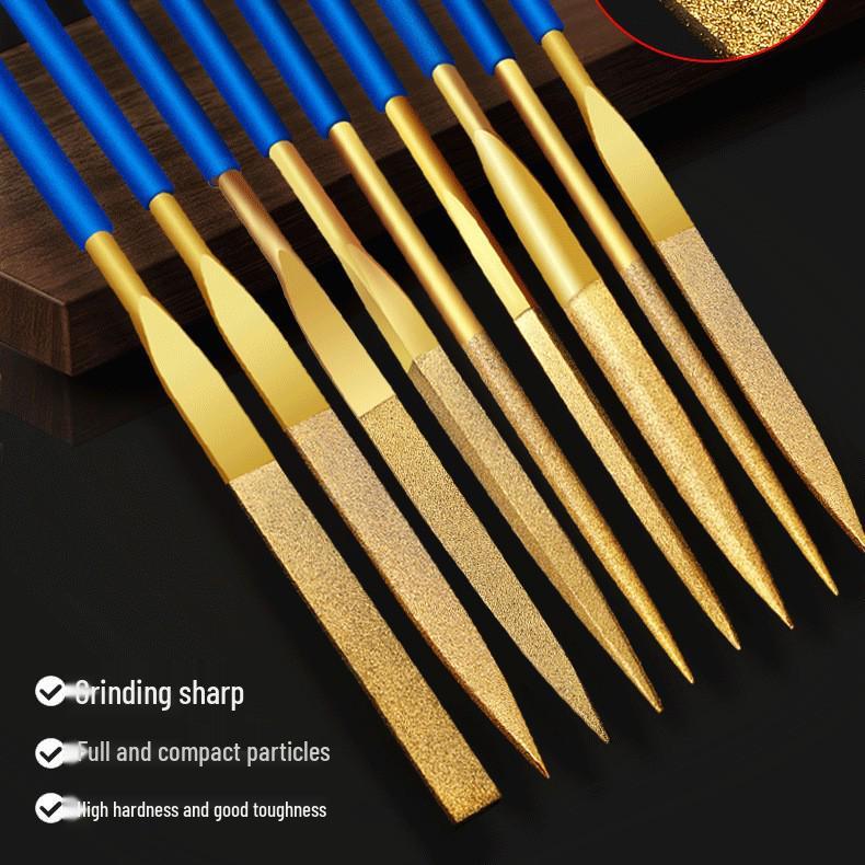 Sortiertes diamantbeschichtetes Titanfeilenset für Metall, Holz und Stein