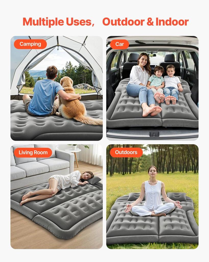 Car Air Mattress Inflatable Car Camping Travel Sleeping Bed SUV MPV Sedan