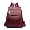 Mochila para Mujer Gran Capacidad Bolso de Viaje Suave de PU Tendencia de Moda Estudiante Mochila Antirrobo de Imitación Piel de Oveja