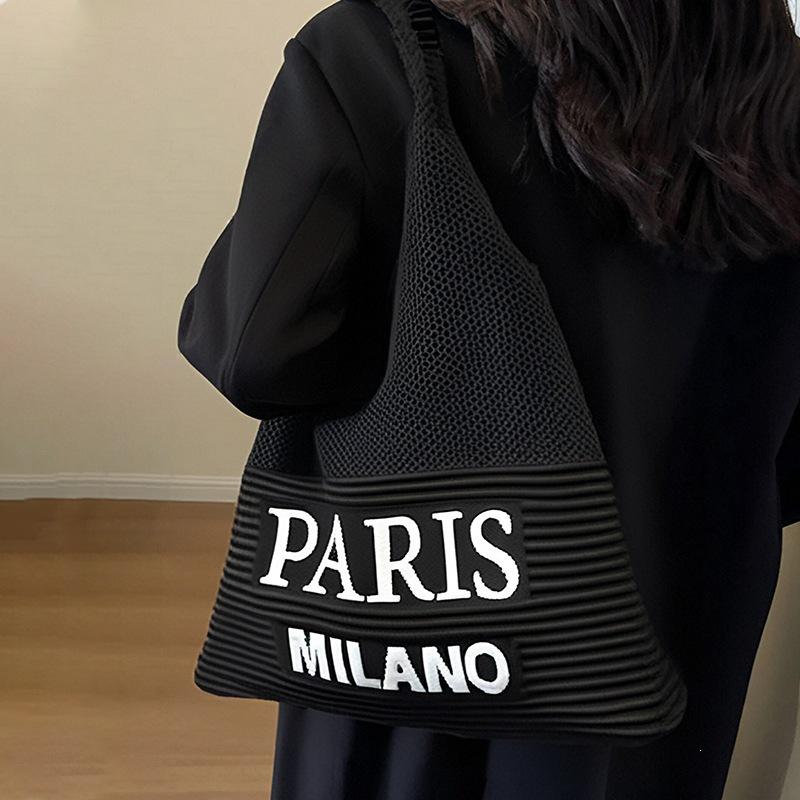 Exquisite 2026 Knitted One-Shoulder Tote: Versatile, Large-Capacity, All-Match Casual Handbag.