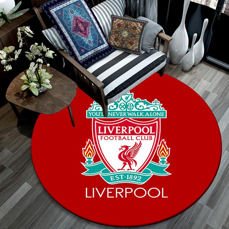 Tappeto Rotondo Liverpool Sotto Sedie da Ufficio Camera da Letto Soggiorno Arredamento Casa