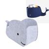 Felt Storage Bin Foldable Whale Shaped Cute Cartoon Multi Purpose Small Fabric Storage Basket for Clothing Toy Books