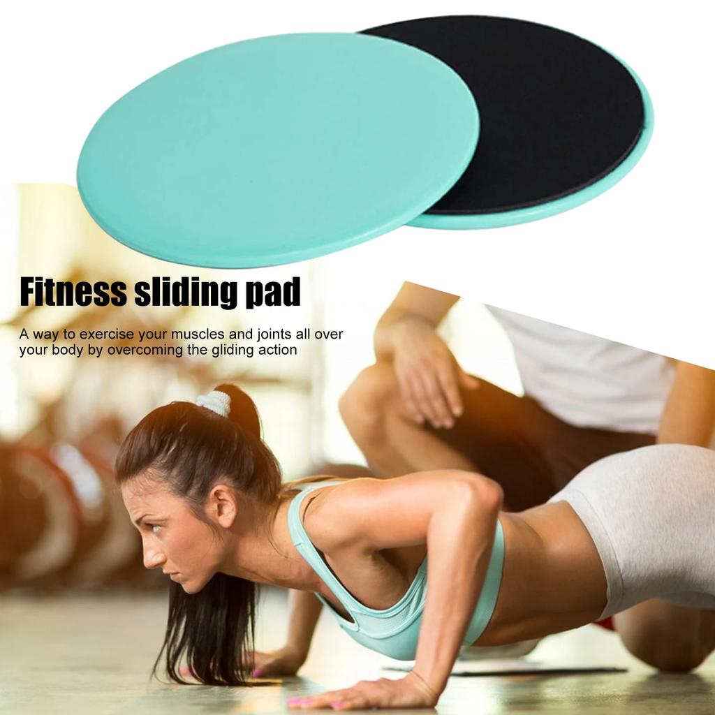 2Pcs Exercise Sliding Plate Dual Sided Yoga Gliding Discs Portable Abdominal Core Training Plate for Body Muscle Workout