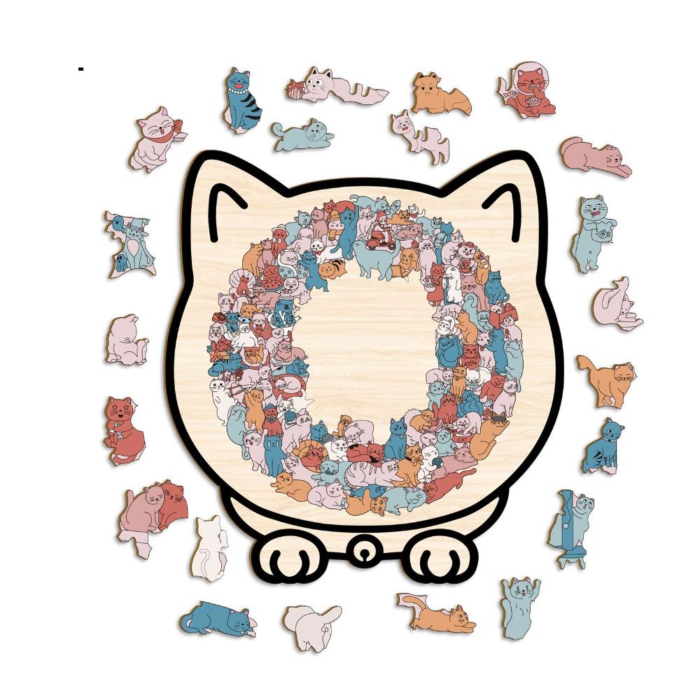 

Развивающая головоломка в форме кошки из дерева, головоломка с животными, уникальная головоломка неправильной формы, подарки на день рождения и Рождество Style 4